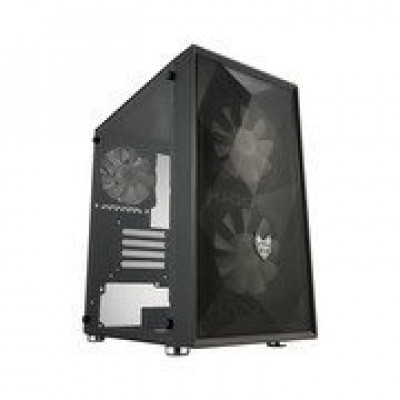 Компьютерный корпус FSP CST130 Basic(Black), Без БП, 1xUSB3.0/2xUSB2.0, 3xFAN120, Glass, Black, mATX