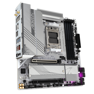 Материнская плата GIGABYTE B650M A ELITE AX ICE, AM5, B650, PCIe4.0, HDMI+DP, 4xDDR5, 2.5GLAN, mATX