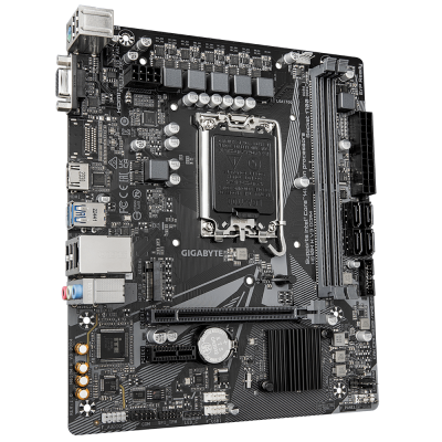 Материнская плата GIGABYTE H610M H V3 DDR4, LGA1700, H610, PCIe16, D-SUB+HDMI, M.2, 4xSATA, 2xDDR4