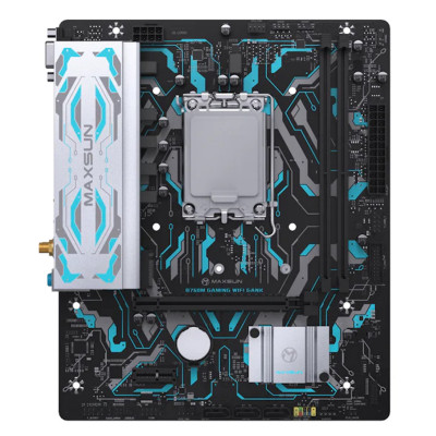 Материнская плата MaxSun B760M GAMING WIFI GANK, LGA1700, 2xDDR5, 3xSATA, 1xM.2, HDMI+VGA, mATX Материнская плата MaxSun B760M GAMING WIFI GANK, LGA1700, 2xDDR5, 3xSATA, 1xM.2, HDMI+VGA, mATX
