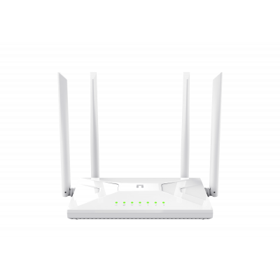 Wi-Fi роутер Netis NC21, WiFi 5, AC1200, 300+867Мбит/с, 4x5dBi, TR-069, WPS, Mesh, IPTV, WAN, 3xLAN