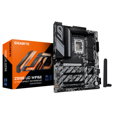 Материнская плата GIGABYTE Z890 UD WIFI6E, LGA1851, Z890, 4xDDR5, PCIe5.0, DP+USB4, 3xM.2, ATX Материнская плата GIGABYTE Z890 UD WIFI6E, LGA1851, Z890, 4xDDR5, PCIe5.0, DP+USB4, 3xM.2, ATX