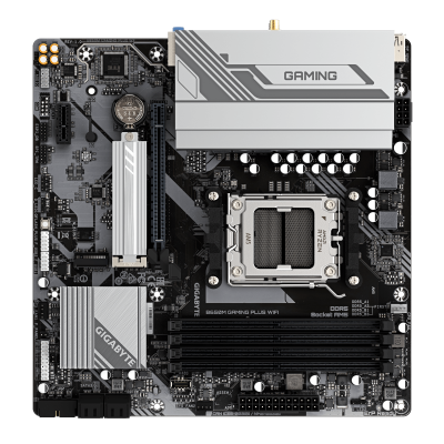 Материнская плата GIGABYTE B650M GAMING PLUS WF, AM5, B650, 4xDDR5, PCIe4.0, HDMI+2xDP, 2xM.2, mATX Материнская плата GIGABYTE B650M GAMING PLUS WF, AM5, B650, 4xDDR5, PCIe4.0, HDMI+2xDP, 2xM.2, mATX