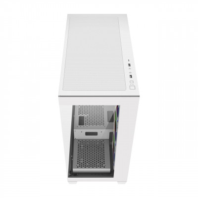Компьютерный корпус FSP M340, Без БП, 2xUSB3.0, Type-C, 4xFAN120 ARGB, 2xGlass, White, ATX