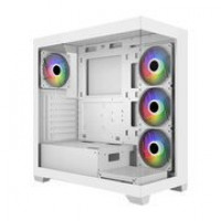 Компьютерный корпус FSP M340, Без БП, 2xUSB3.0, Type-C, 4xFAN120 ARGB, 2xGlass, White, ATX