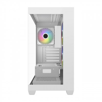 Компьютерный корпус FSP S340, Без БП, 2xUSB3.0, 3xFAN120 ARGB, 2xGlass, White, ATX Компьютерный корпус FSP S340, Без БП, 2xUSB3.0, 3xFAN120 ARGB, 2xGlass, White, ATX