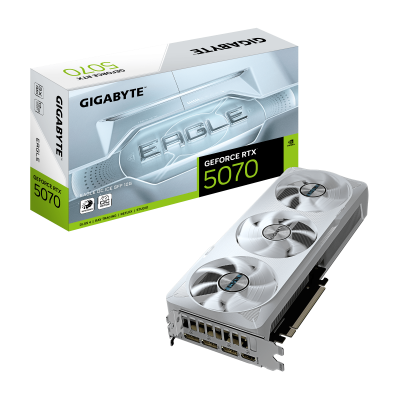 Видеокарта GIGABYTE GeForce RTX 5070 EAGLE OC ICE SFF 12G, 12Gb/192bit, 1хHDMI+3xDP, PCIe5.0