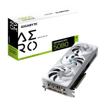 Видеокарта GIGABYTE GeForce RTX 5080 AERO OC SFF 16G, 16Gb/256bit, 1хHDMI+3xDP, PCIe5.0 Видеокарта GIGABYTE GeForce RTX 5080 AERO OC SFF 16G, 16Gb/256bit, 1хHDMI+3xDP, PCIe5.0