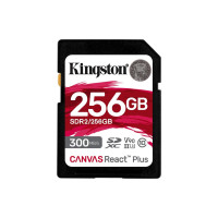 Карта памяти SD, Kingston Canvas React Plus, 256GB, SDR2/256GB, UHS-II, R300/W260
