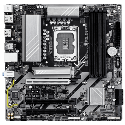 Материнская плата GIGABYTE B860M DS3H, LGA1851, 4xDDR5, PCIe5.0, HDMI+DP, 2xM.2, mATX