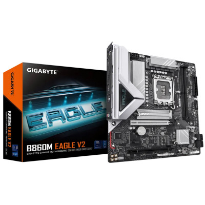 Материнская плата GIGABYTE B860M EAGLE V2, LGA1851, 2xDDR5, PCIe5.0, HDMI+DP, 2,5GbE, 2xM.2, mATX