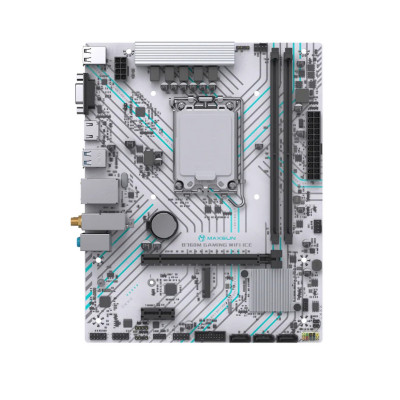 Материнская плата MaxSun B760M GAMING WIFI ICE, LGA1700, 2xDDR4, PCIe4.0, HDMI+DP, 1xNVMe, mATX