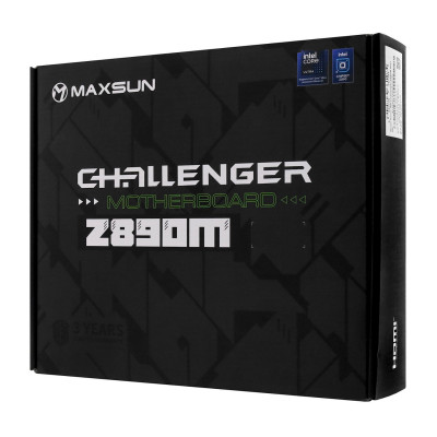 Материнская плата MaxSun Challenger Z890M, LGA1851, 2xDDR5, PCIe5.0, HDMI+DP, 2xM.2, mATX