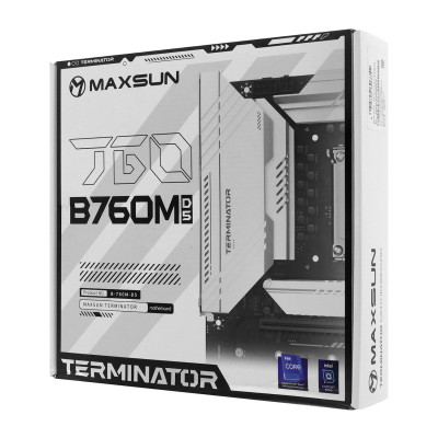 Материнская плата MaxSun Terminator B760M D5, LGA1700, 4xDDR5, PCIe5.0, HDMI+DP, 3xM.2, mATX