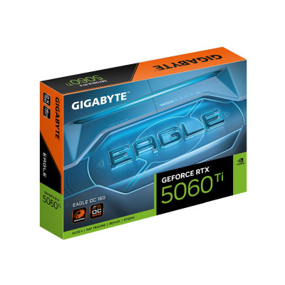 Видеокарта GIGABYTE GeForce RTX™ 5060 Ti EAGLE OC 8G, 8Gb/128bit GDDR7, 1хHDMI+3xDP 2.1, PCIe5.0
