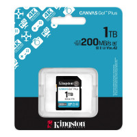 Карта памяти SD, Kingston Canvas Go! Plus, 1TB, SDG4/1TB, Class 10, UHS-I, R200/W160