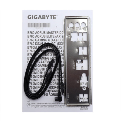 Материнская плата GIGABYTE B760M E, LGA1700, B760, PCIe4.0, 2xDDR5, D-SUB+HDMI+DP, 2xM.2, mATX