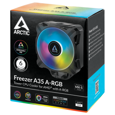 Кулер для процессора ARCTIC Freezer 36 A-RGB (Black), ACFRE00124A, S1851/1700/AMD4/5, 200-2000rpm Кулер для процессора ARCTIC Freezer 36 A-RGB (Black), ACFRE00124A, S1851/1700/AMD4/5, 200-2000rpm