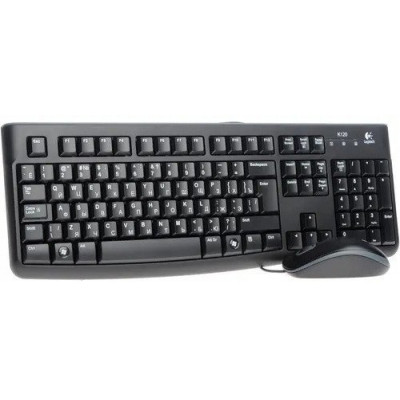 Клавиатура+мышь Logitech MK120, 105 keys, EN/RU, 1,5 m 1000DPI, 1,8 m, USB, Черный