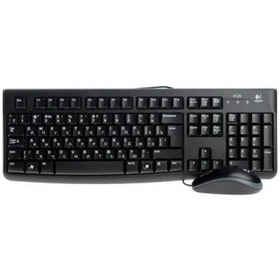 Клавиатура+мышь Logitech MK120, 105 keys, EN/RU, 1,5 m 1000DPI, 1,8 m, USB, Черный