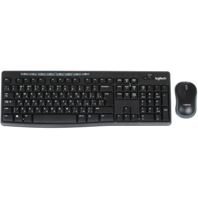 Клавиатура+мышь Logitech MK270 Wireless, 112 keys, EN/RU, 2xAAA, 1000DPI, 1xAA, 2.4 GHz USB, Черный