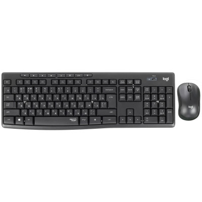 Клавиатура+мышь Logitech MK295 Silent, 111 keys, EN/RU, 2xAAA, 1000DPI, 1xAA, 2.4 GHz USB, Черный