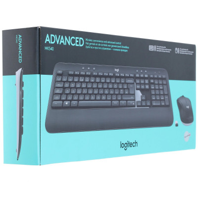 Клавиатура+мышь Logitech MK540 Advanced, 114 keys, EN/RU, 2xAA, 1000DPI, 2xAA, 2.4 GHz USB, Черный Клавиатура+мышь Logitech MK540 Advanced, 114 keys, EN/RU, 2xAA, 1000DPI, 2xAA, 2.4 GHz USB, Черный