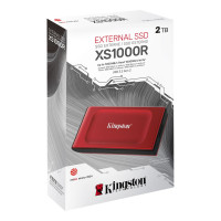 Внешний SSD диск 2Tb, Kingston SXS1000R/2000GA, USB-A 3.2 Gen2, Red, 1050R/1000W Внешний SSD диск 2Tb, Kingston SXS1000R/2000GA, USB-A 3.2 Gen2, Red, 1050R/1000W