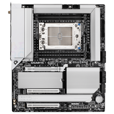 Материнская плата GIGABYTE TRX50 AERO D, sTR5, TRX50, 4xDDR5, DP+2xUSB4, 2xPCIe5.0, 4xM.2, E-ATX