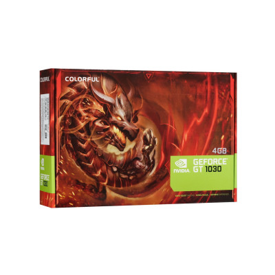 Видеокарта Colorful GT1030 4G-V, 4Gb/64bit GDDR4, HDMI+D-SUB, PCIe3.0