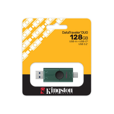 Флэш-накопитель Kingston 128Gb USB3.2 Gen2 + Type-C, Data Traveler Duo (Black)
