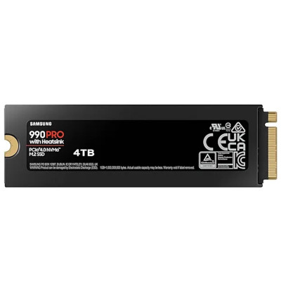 Твердотельный накопитель 4Tb SSD Samsung 990 PRO, M.2 PCIe4.0 NVMe2.0, TBW 2400, R7450MB/s W6900MB/s