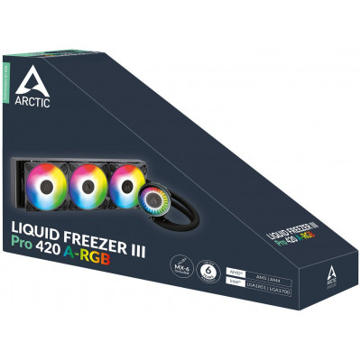Водяное охлаждение ARCTIC Liquid Freezer III Pro 420 A-RGB(Black), ACFRE00185A, S1851/1700/AMD4/5