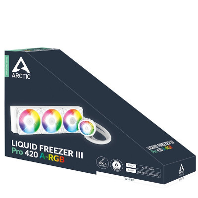 Водяное охлаждение ARCTIC Liquid Freezer III Pro 420 A-RGB(White), ACFRE00189A, S1851/1700/AMD4/5
