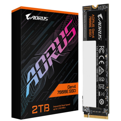 Твердотельный накопитель SSD 2Tb PCIe 4.0 GIGABYTE AG470E2TB AORUS Gen4 7000E 2TB, NVMe, M2 2280