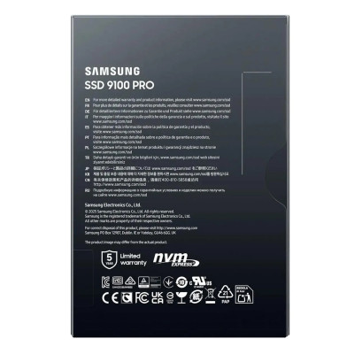 Твердотельный накопитель 1Tb SSD Samsung 9100 PRO, M.2 PCIe 5.0 NVMe 2.0, TBW 600, R14700/W1300
