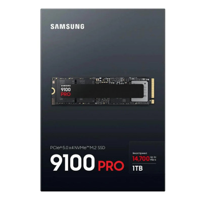 Твердотельный накопитель 1Tb SSD Samsung 9100 PRO, M.2 PCIe 5.0 NVMe 2.0, TBW 600, R14700/W1300
