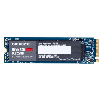 Твердотельный накопитель SSD 512Gb, PCIe3.0x4, GIGABYTE G3NVME512G, M.2 2280, NVMe1.3, R1900/W1200