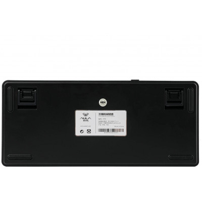 Клавиатура AULA F75, Thunder Black, Black+Dark Blue+Orange, Gray Wood V3, EN/RU/KZ, 2.4/BT/USB-C