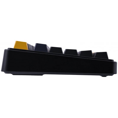 Клавиатура AULA F75, Thunder Black, Black+Dark Blue+Orange, Gray Wood V3, EN/RU/KZ, 2.4/BT/USB-C