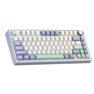 Клавиатура AULA F75, Cedar Green, mechanical, Gray Wood V3, EN/RU/KZ, 2.4/BT/USB-C