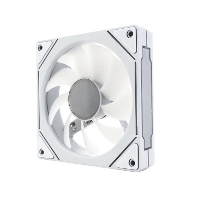 Кулер для корпуса ONVYX OFA12Wi, White, 120x120x25mm, Reverse Blade, RGB, 600-1200RPM, 3pin+4pin