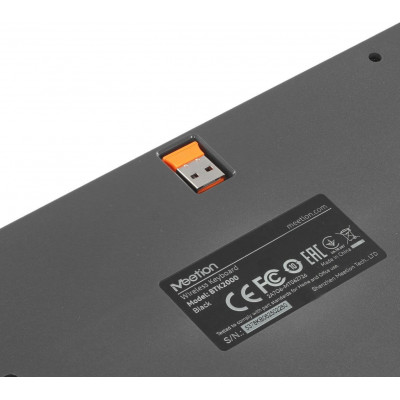 Клавиатура Meetion BTK2000 Black, Membrane, 109 keys, 300mAh, EN/RU/KZ, 2.4G+BT
