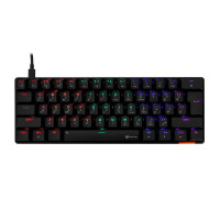 Клавиатура Meetion MK005 Black, Mechanical, Blue switch, 61 keys EN/RU/KZ, Cable USB-C