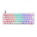 Клавиатура Meetion MK005 White, Mechanical, Blue switch, 61 keys EN/RU/KZ, Cable USB-C