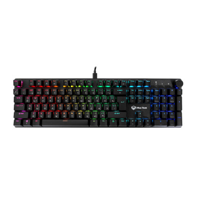 Клавиатура Meetion MK009RD Black, Mechanical, Red switch, 104 keys EN/RU/KZ, Cable USB-C