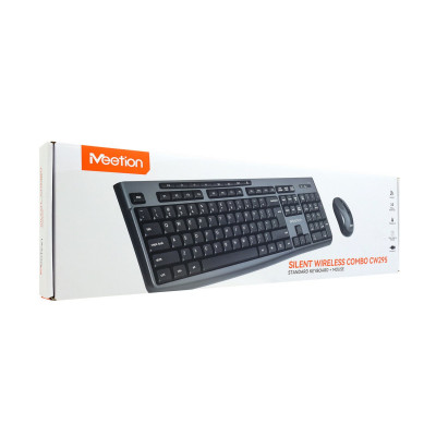 Клавиатура+мышь Meetion CW295 Black, Wireless, Membrane, 112 keys EN/RU/KZ, 1xAAA, 1xAA, 2.4G