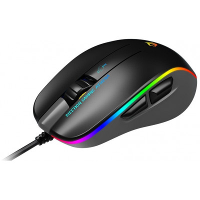 Мышь Meetion GM23_2023 Black, Оптическая, 12800DPI, USB, 6 Button, Проводная Мышь Meetion GM23_2023 Black, Оптическая, 12800DPI, USB, 6 Button, Проводная
