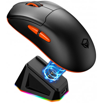 Мышь Meetion GW39 Black, Wireless, Оптическая, PAW3395, 26000DPI, 400mAh, 5 Button, USB, 2.4 GHz/BT Мышь Meetion GW39 Black, Wireless, Оптическая, PAW3395, 26000DPI, 400mAh, 5 Button, USB, 2.4 GHz/BT