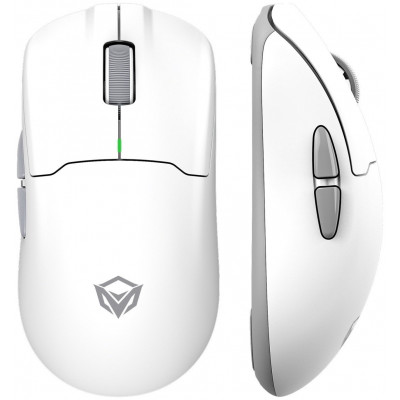 Мышь Meetion GW39 White Wireless, Оптическая, PAW3395, 26000DPI, 400mAh, 5 Button, USB, 2.4 GHz/BT